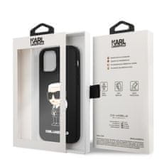 Karl Lagerfeld  Liquid Silicone Ikonik NFT Zadní Kryt pro iPhone 12/12 Pro Black