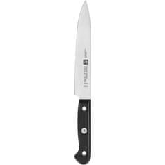 Zwilling Kuchyňské nože Gourmet 6 EL černé z nerezové oceli v bloku s ořezávátkem