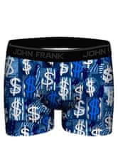 John Frank Pánské boxerky JFBDMOD119 Dollar glory, Modrá, XL