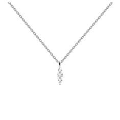 PDPAOLA Něžný stříbrný náhrdelník Gala Vanilla CO02-675-U (řetízek, přívěsek)