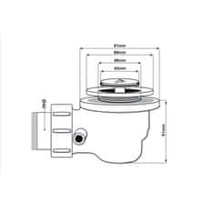 BPS-koupelny Čtvercová akrylátová sprchová vanička HYD-SSV-SXL02A 80x80 bílá