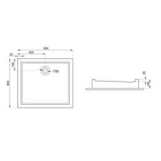 BPS-koupelny Kompaktní obdélníková akrylátová sprchová vanička Goliat 1 90x80 (100x80, 100x90, 120x80, 120x90) GOL00029