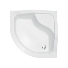 BPS-koupelny Čtvrtkruhová akrylátová sprchová vanička OLIVER I HR 80x80 (90x90)