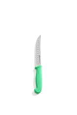Hendi Univerzální nůž s vroubkovanou čepelí, HENDI, dlouhý model, Zelená, (L)230mm - 842317