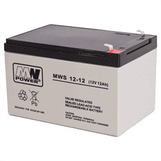 MW Power Baterie olověná 12V / 12 Ah MWS Power AGM gelový akumulátor