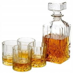 Koopman Skleněná karafa + 4 sklenice 0,9 l na whisky brandy set