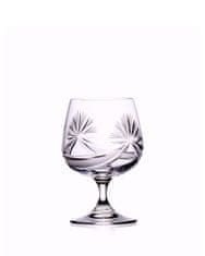 Bohemia Crystal Ručně broušené sklenice na brandy a koňak Mašle 250ml (set po 6 ks)