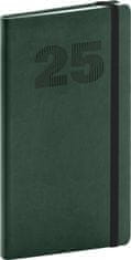 Presco Publishing NOTIQUE Kapesní diář Vivella Top 2025, zelený, 9 x 15,5 cm