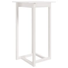 Vidaxl Barový stolek bílý 60 x 60 x 110 cm masivní borové dřevo