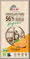 SOLÉ Bio hořká čokoláda pomerančová 100 g