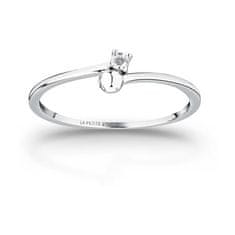 La Petite Story Minimalistický stříbrný prsten se zirkonem Silver LPS03AWV070 (Obvod 52 mm)