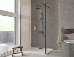 BPS-koupelny Sprchový kout Walk-In ECO-N BLACK 90 (100, 110,120), výška 195 cm