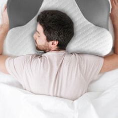 Medi Sleep Ortopedický polštář s vybráním na spaní a velkou profilovanou paměťovou pěnou na boku