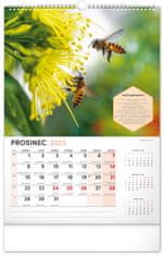 Presco Publishing NOTIQUE Nástěnný Včelařský kalendář 2025, 33 x 46 cm