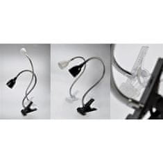 Solight Solight LED stolní lampička, 2.5W, 3000K, clip, bílá barva WO33-W