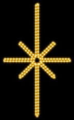 DecoLED DecoLED LED světelný motiv hvězda Polaris,55x45cm,teple bílá EFD15WS2