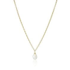 SIF JACOBS Elegantní pozlacený náhrdelník s barokní perlou Padua SJ-N2455-P-YG