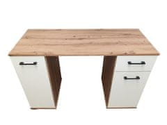 Nejlevnější nábytek Počítačový stůl AL 06, dub artisan/bílá