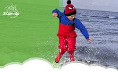3Kamido Dětské brodící kalhoty zelená CAMO- nastavitelný pás, odolný postroj, spona FixLock Nexus, ochranný oblek, prsačky, kalhotoboty, rybářské kalhoty pro děti, pro teenagery 21 - 36 EU, 31/32
