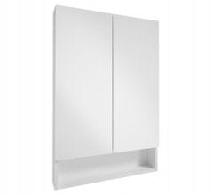 Deftrans Koupelnová skříňka se závěsným zrcadlem bílá 60x90 cm 