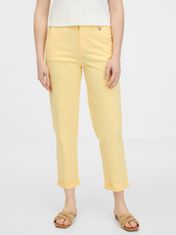 Orsay Žluté dámské kalhoty 44