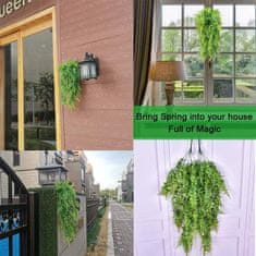 Netscroll Visící umělá kapradina, visící umělé rostliny, realistický vzhled, nebledne, 1+1 ZDARMA, ozdobte svůj dům, víkend, terasu nebo zahradu těmito nádhernými umělými květinami, bez údržby, Fern