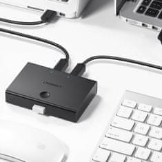 Ugreen Switch adaptér 2x USB-B / USB-A, černý