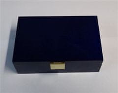 Dřevěná dárková krabička lakovaná modrá