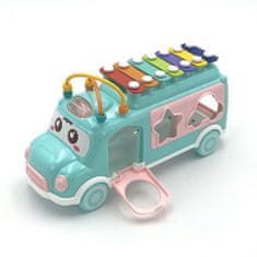 WOOPIE WOOPIE BABY Hudební třídička autíček s činely růžová