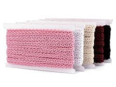 Kraftika 18m růžová sv. bavlněný prýmek šíře 8 mm, prýmky oděvní