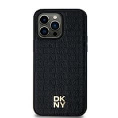 DKNY Originální kryt DKNY Leather Pattern Metal Logo MagSafe DKHMS24SPSHRPSK for Samsung Galaxy S24 , barva černá