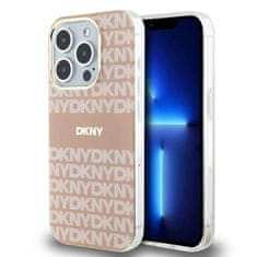 DKNY Originální kryt DKNY IML Mono & Stripe MagSafe DKHMP15LHRHSEP for Apple iPhone 15 Pro , barva růžová