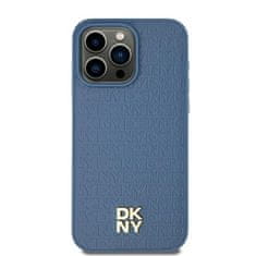 DKNY Originální kryt DKNY Leather Pattern Metal Logo MagSafe DKHMP15SPSHRPSB for Apple iPhone 15/14/13 , barva modrá