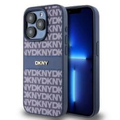 DKNY Originální kryt DKNY Leather Mono Stripe & Metal Logo DKHCP15LPRTHSLB for Apple iPhone 15 Pro , barva modrá