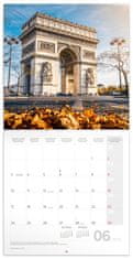 Presco Publishing Poznámkový kalendář Paříž 2024, 30 × 30 cm