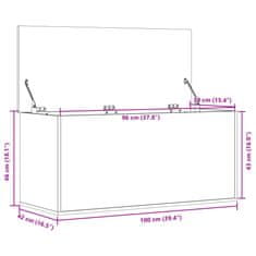 Vidaxl Úložný box hnědý dub 100 x 42 x 46 cm kompozitní dřevo