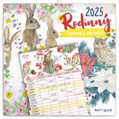 NOTIQUE Rodinný plánovací kalendář 2025, 30 x 30 cm