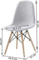 KONDELA Jídelní židle Peints 2, šedá