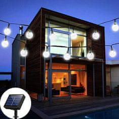 HOME & MARKER® Venkovní Světelný řetěz, LED světla, Solární světla (Světla LED 20ks, 5m) | SOLSTICE Bílá