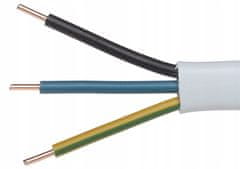 AKS Zielonka Elektrický kabel 3x1,5mm 5m OMYp 300V