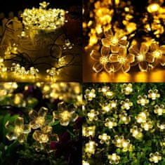 HOME & MARKER® Květinový Světelný řetěz, LED světla (20ks), Řetězové osvětlení (3 m) | DAISYGLOW Žlutá