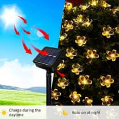 HOME & MARKER® Květinový Světelný řetěz, LED světla (20ks), Řetězové osvětlení (3 m) | DAISYGLOW Žlutá