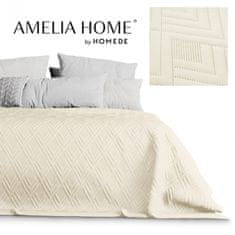 AmeliaHome , Oboustranný pléd /přehoz na postel Ophelia, 220x240 cm, béžová