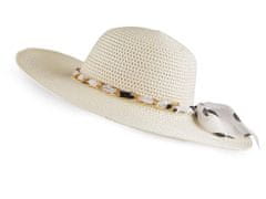 Kraftika 1ks režná světlá dámský letní klobouk / slamák