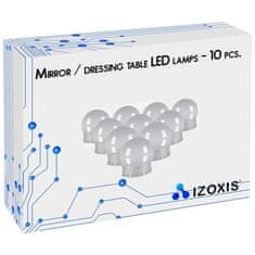 Izoxis LED lampy do zrcadla/toaletního stolku - 10 ks. 