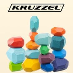 Kruzzel Kameny/dřevěné bloky - 16 ks. 22475 