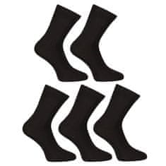 Nedeto 5PACK ponožky kotníkové bambusové černé (5PBK01) - velikost M