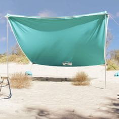 Vidaxl Plážová stříška s pískovými kotvami zelená 304 x 300 cm