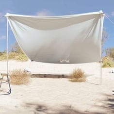 Vidaxl Plážová stříška s pískovými kotvami šedá 304 x 300 cm