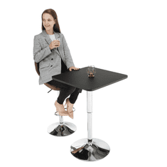 BPS-koupelny Barový stůl s nastavitelnou výškou, černá, 57x84-110 cm, FLORIAN